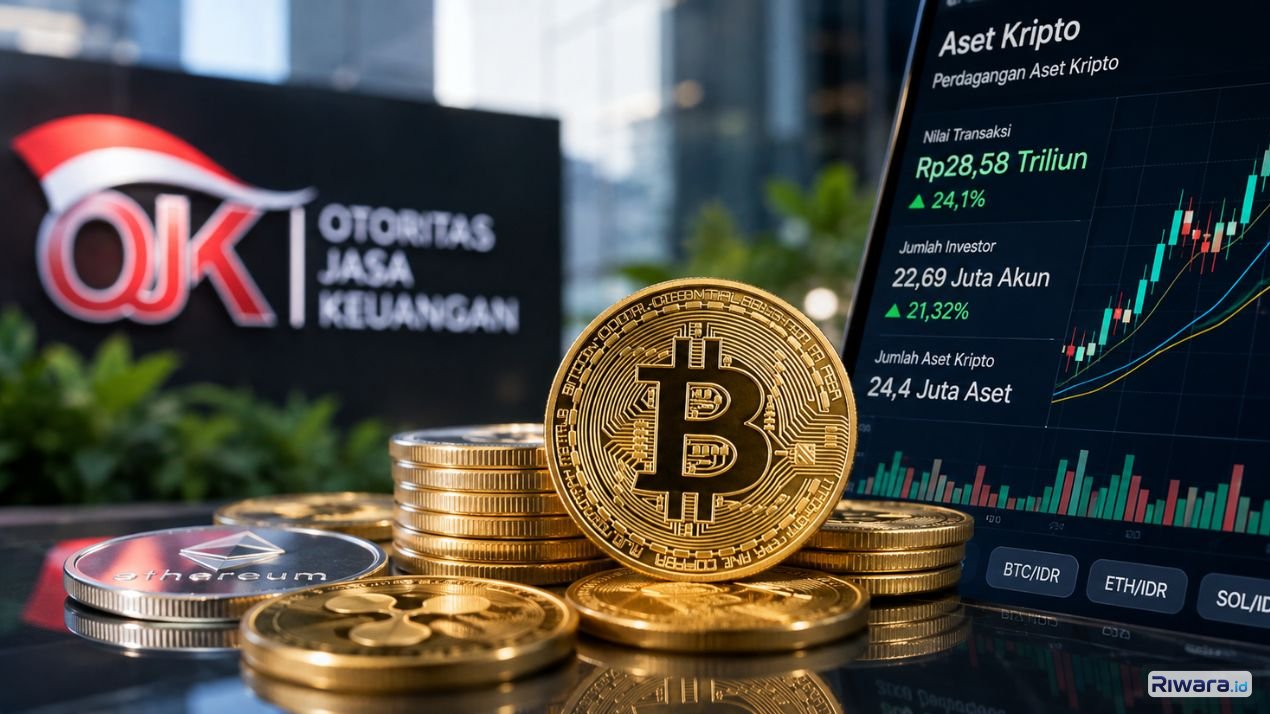 OJK mencatat nilai transaksi aset kripto di Indonesia mencapai Rp2858 triliun pada Juni 2026 dengan jumlah investor menembus 2269 juta akun Pertumbuhan ini didukung pengembangan ekosistem aset digital serta penguatan pengawasan industri